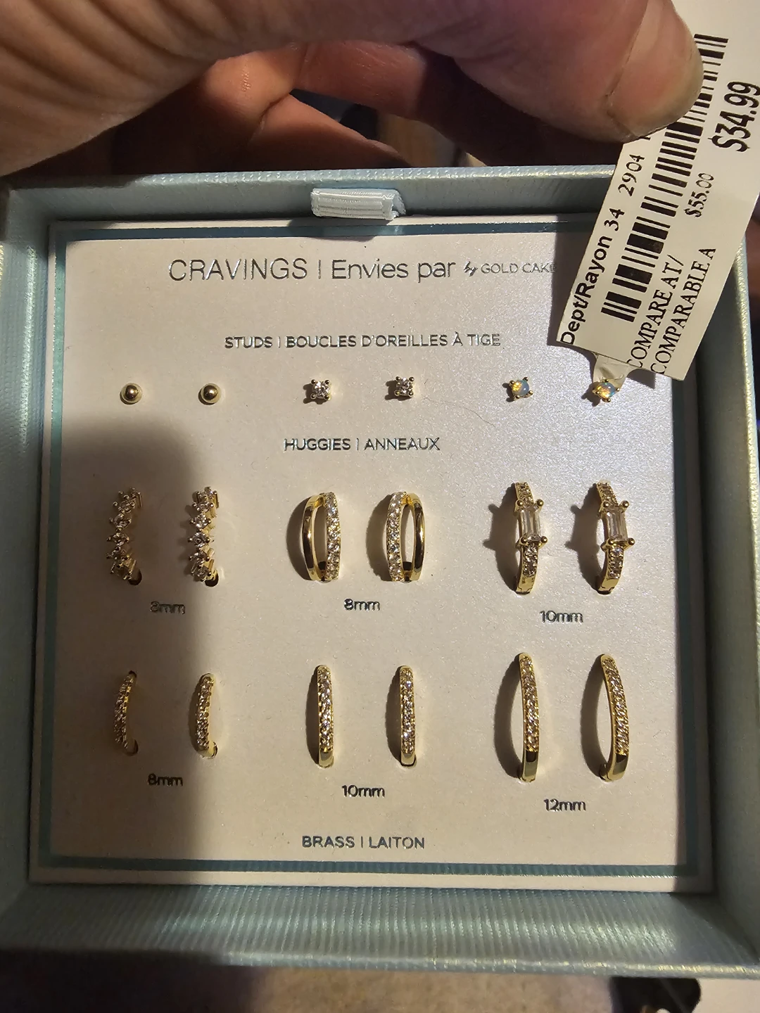 Cravings Gold Brass Earring Set
