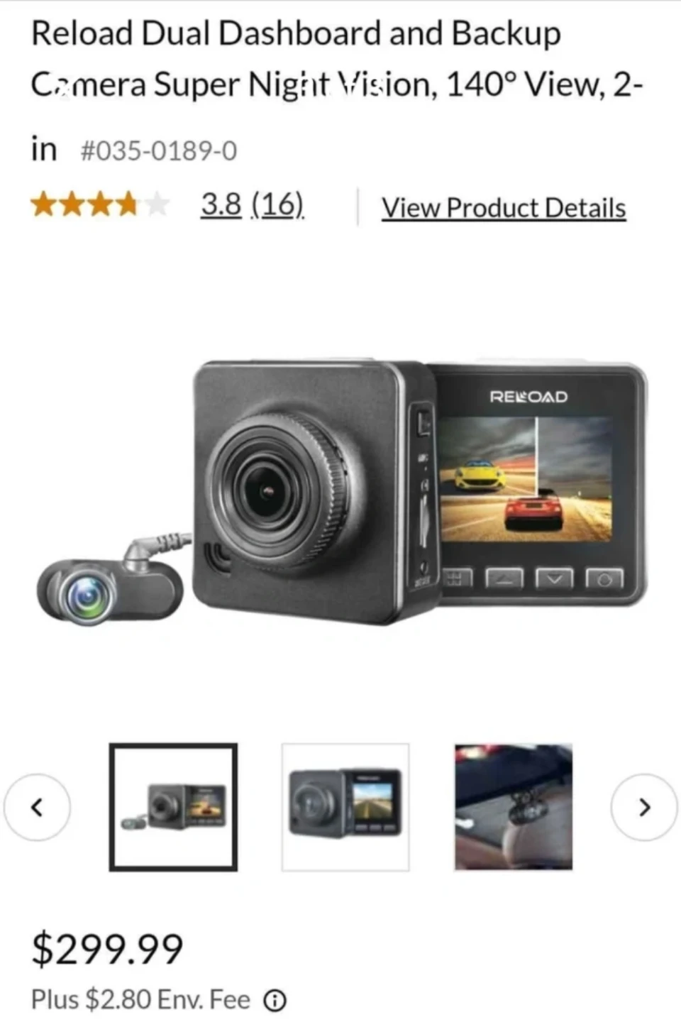 RELOAD Dual Dashboard and Backup Camera - photo 3