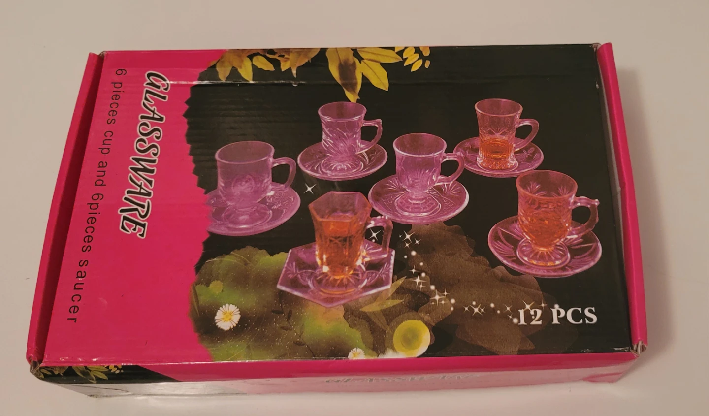 6 Piece Glassware Cup and Saucer Set - photo 3