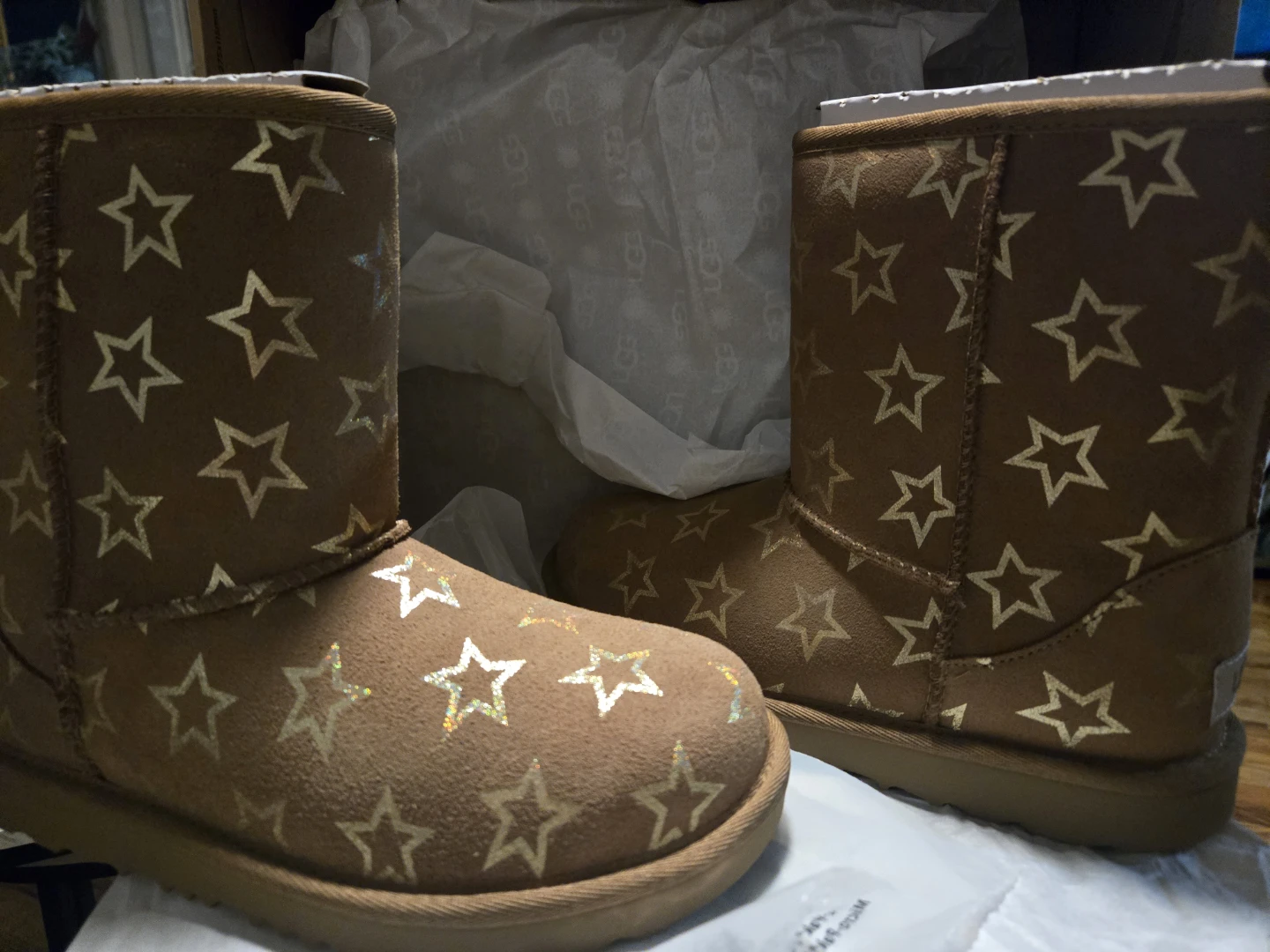 UGG Kids' Classic II Iridescent Stars Boots - Size 5 - photo 2