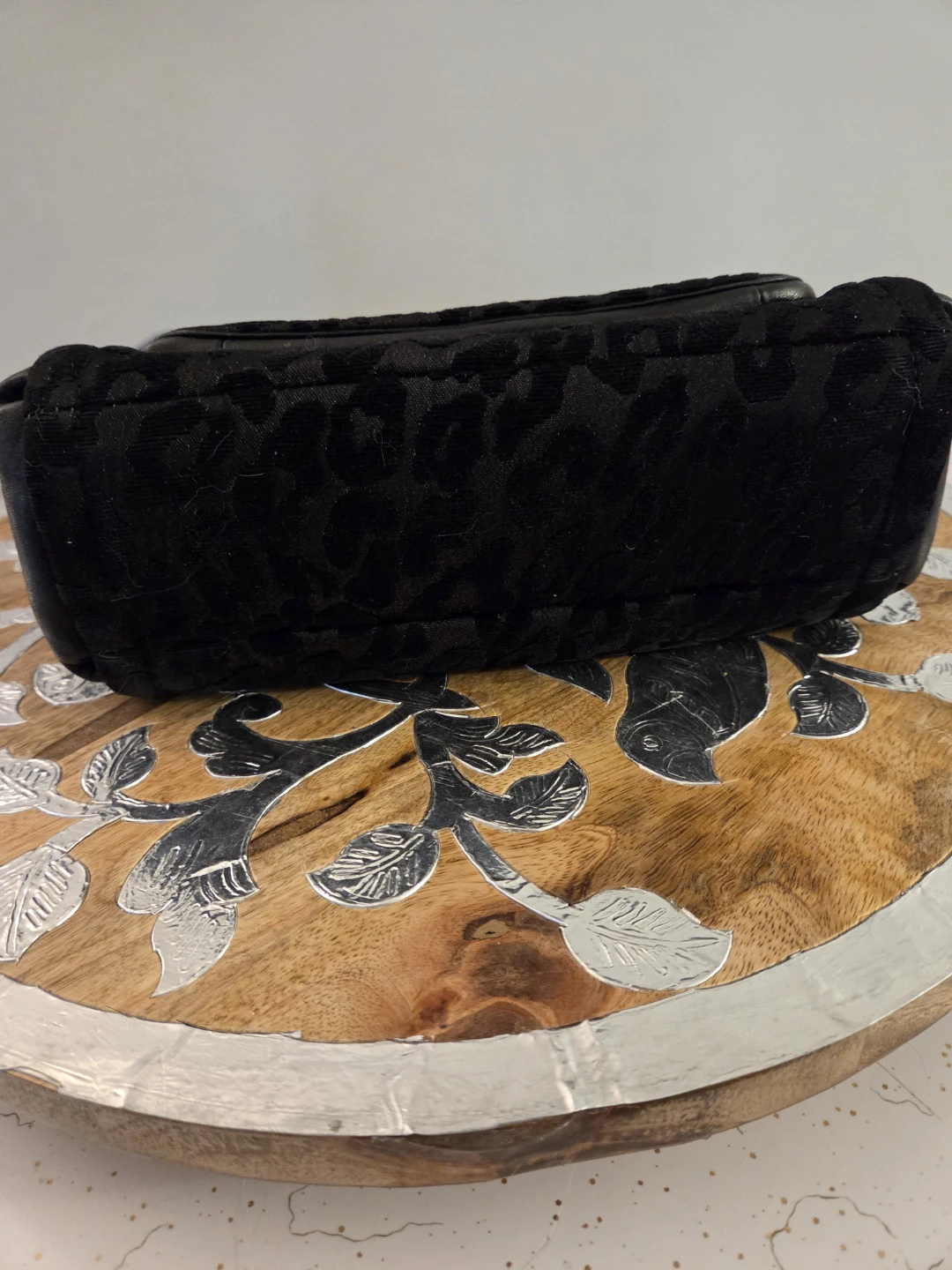 Coach Black Madison Chenille Ocelot Sadie Flap Satchel - photo 5