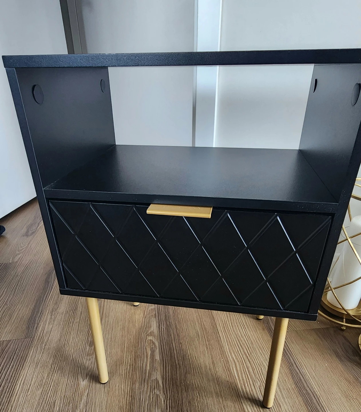 Black Nightstand 16"