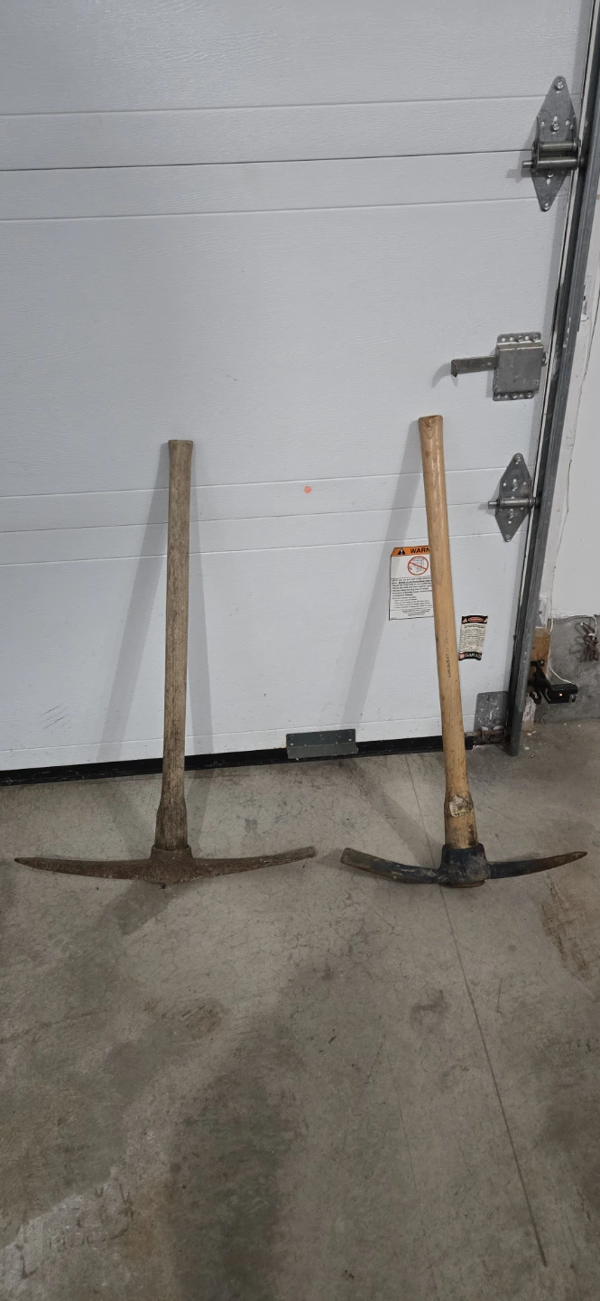 Used Pickaxe and Mattock Set