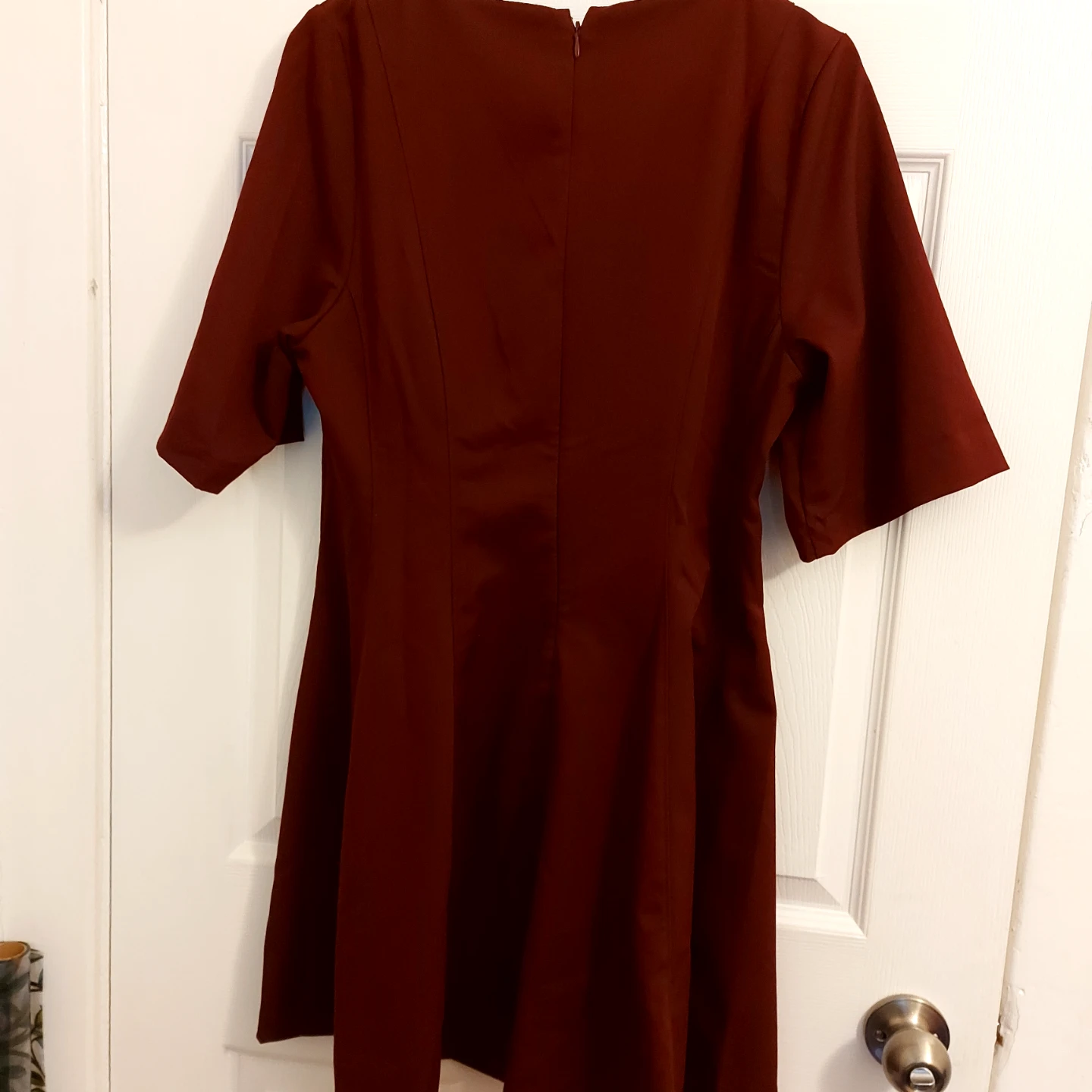 H&M Women's Burgundy Fit & Flare Dress - photo 2