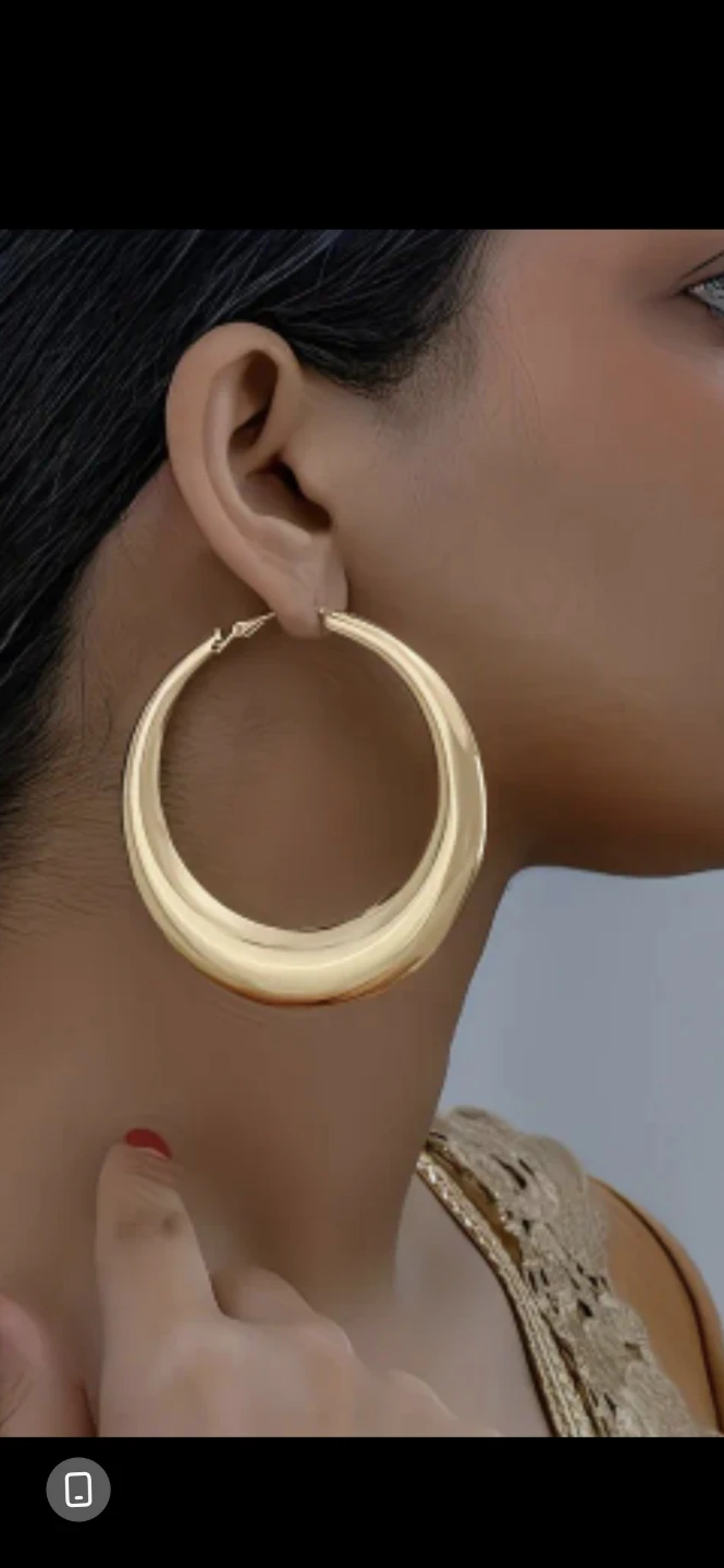 Large Gold Hoop Earrings