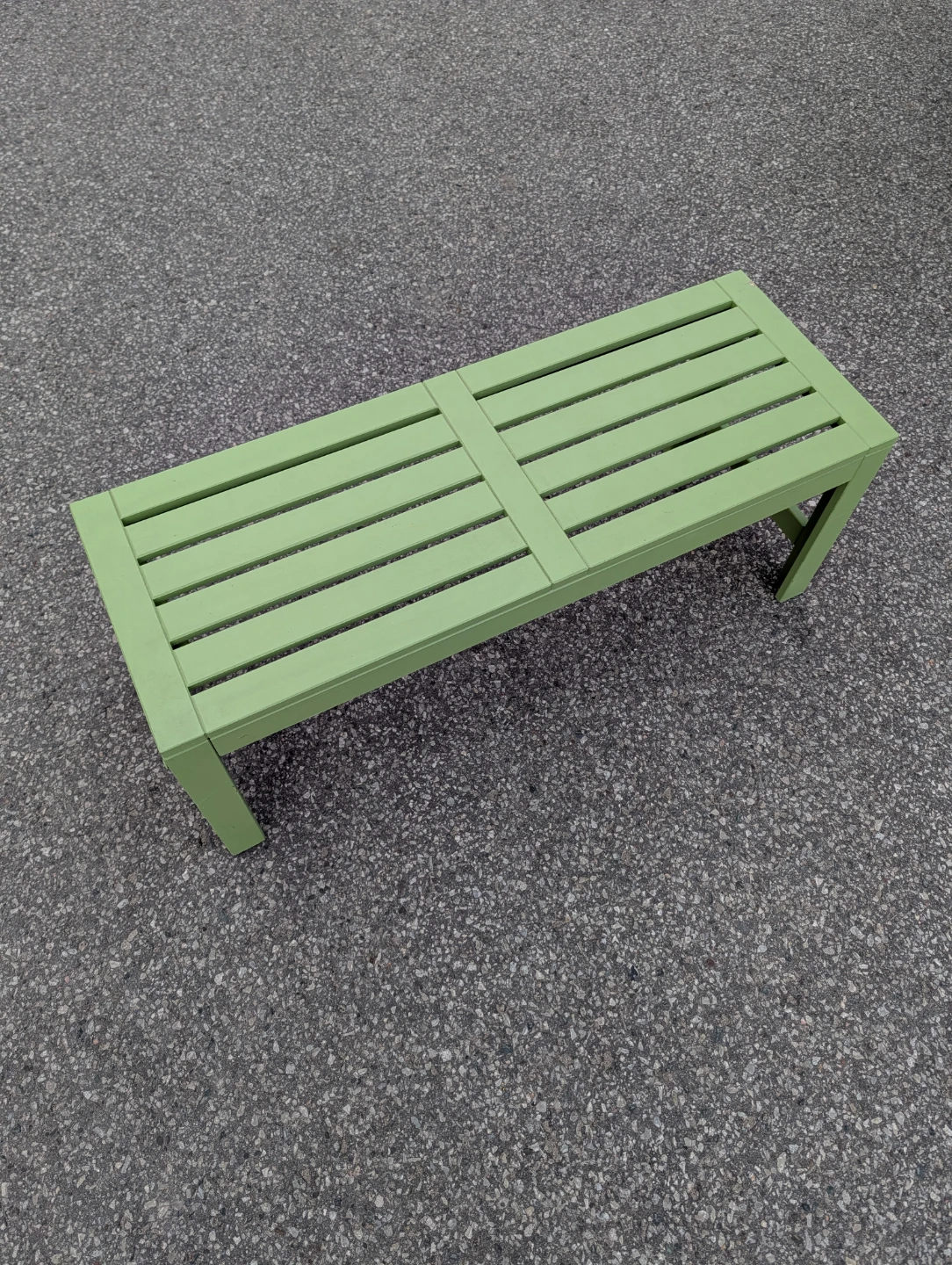 Light Green Wooden Bench