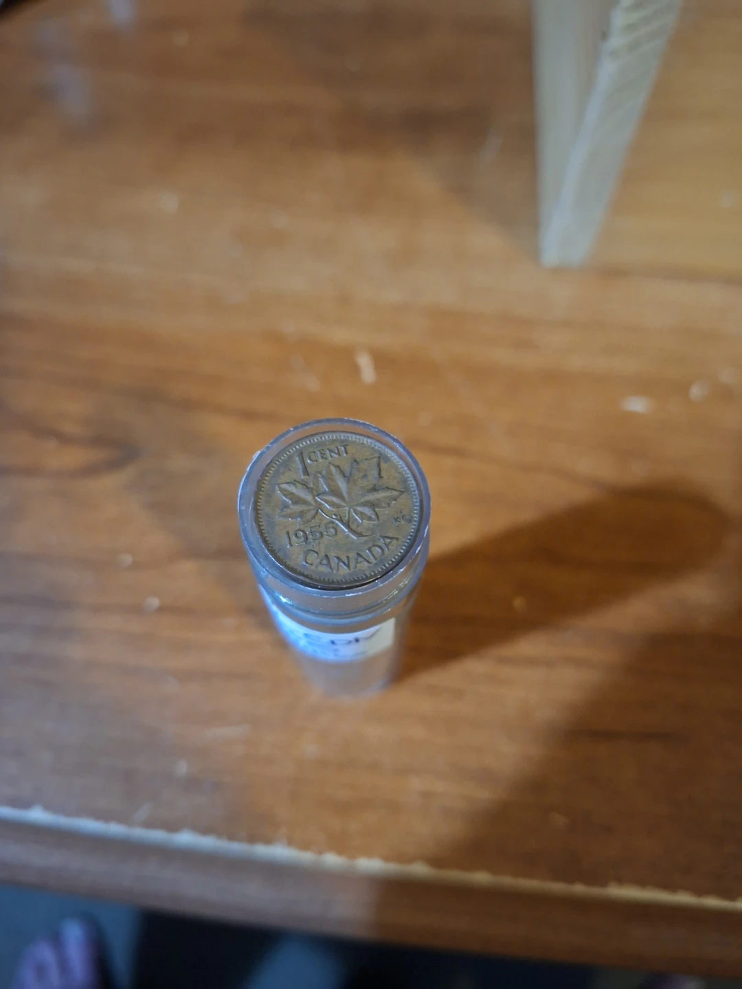 1955 Canadian Pennies Roll all same year inside - photo 2