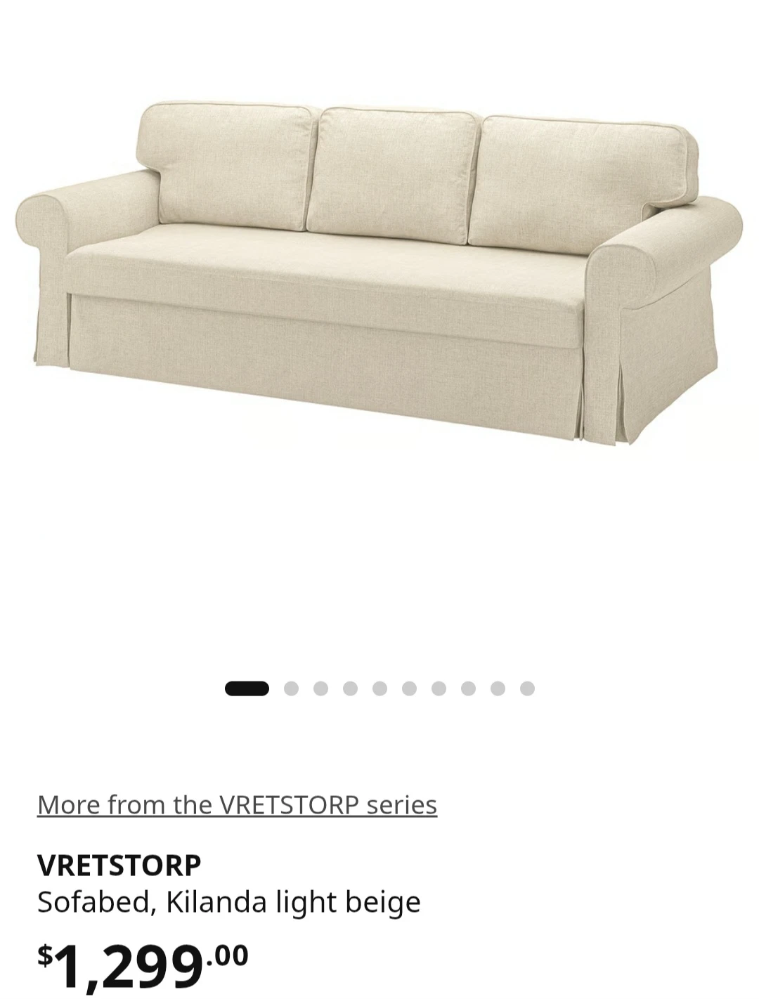 IKEA VRETSTORP Sofabed with Storage Space - photo 5