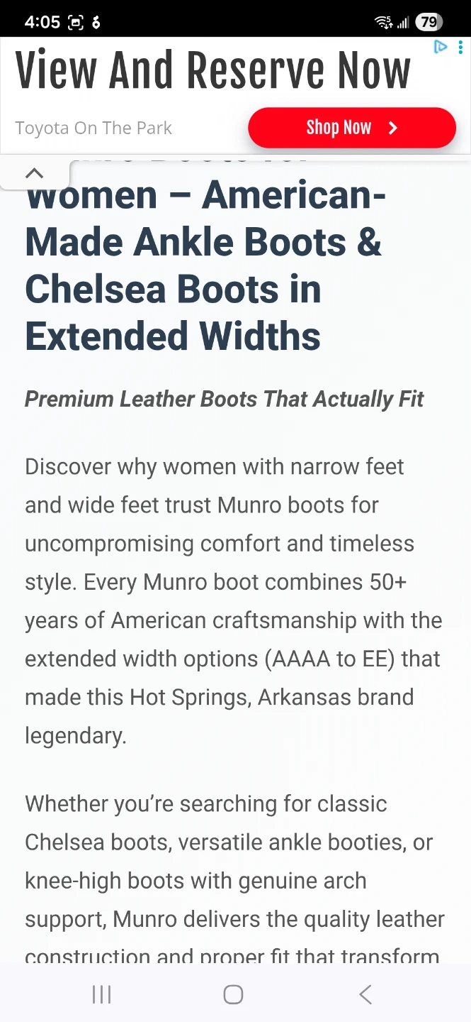 Brand new Munro Women's Leather Ankle Boots - photo 3