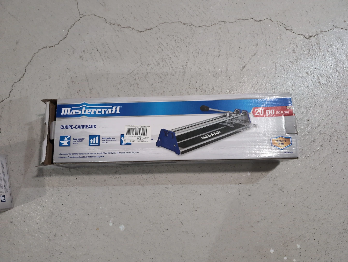 Mastercraft 20" Tile Cutter