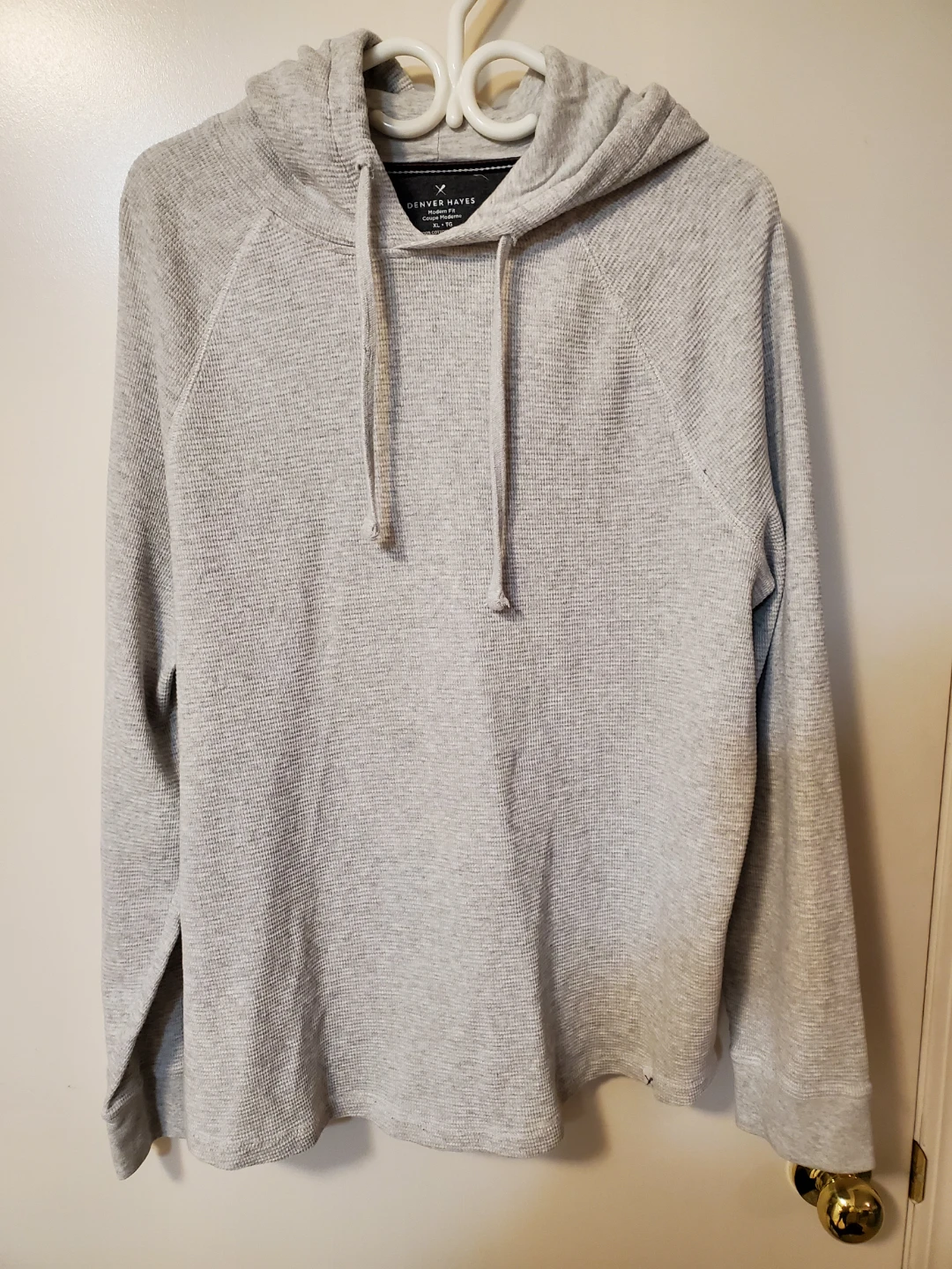 Men's Denver Hayes Modern Fit Waffle Knit Hoodie XL
