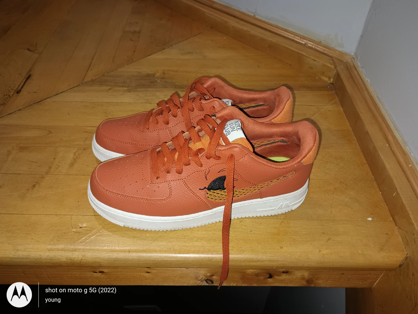 Nike Air Force 1 Sun Club "Brown/Orange" Sneakers - photo 5