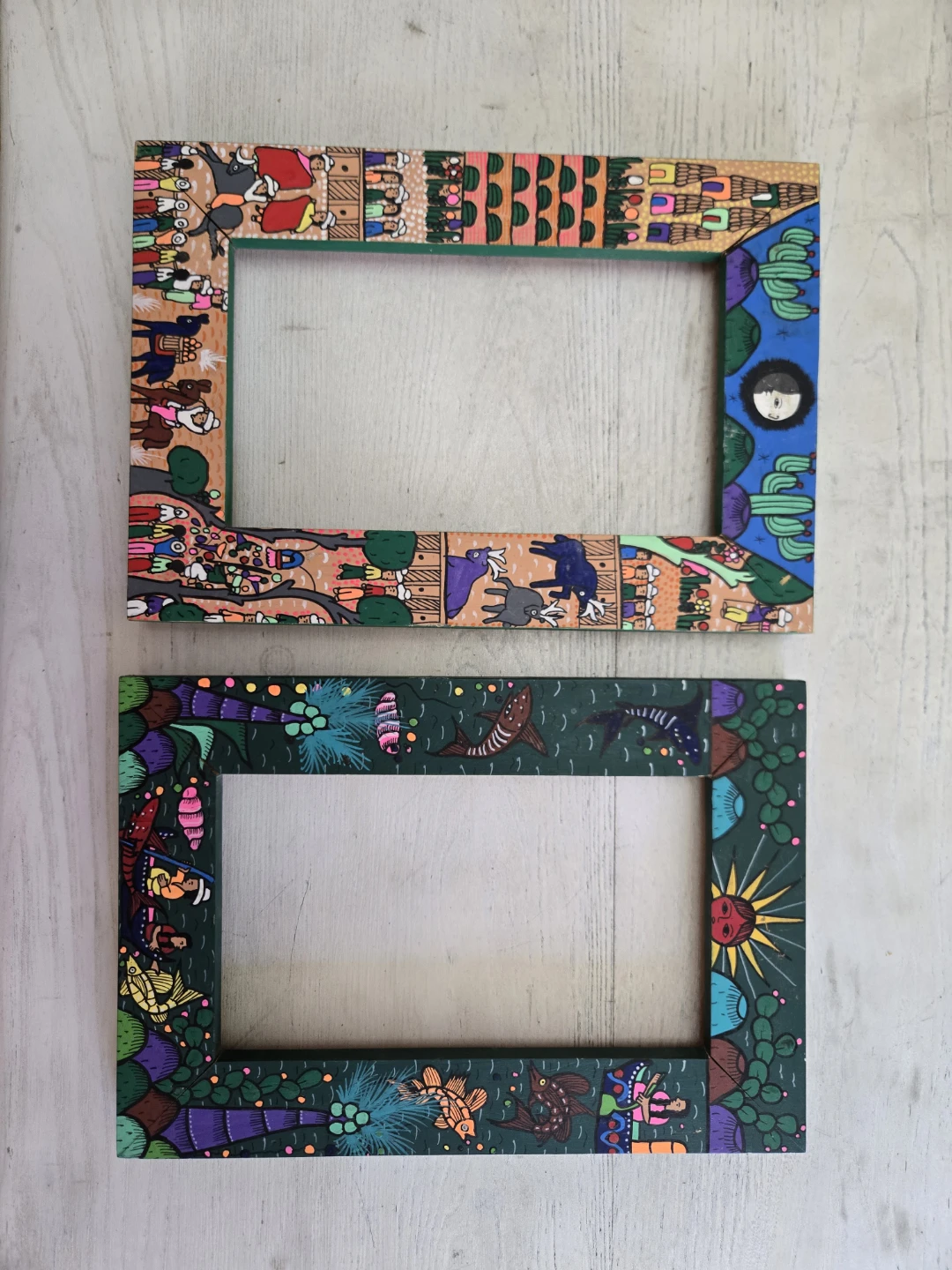 Hand-Painted Folk Art Picture Frames