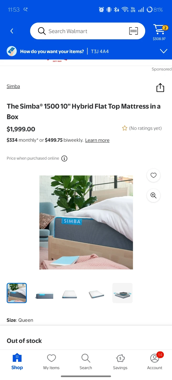 NEW CONDITION Simba 1500 10" Queen Hybrid Mattress - photo 2