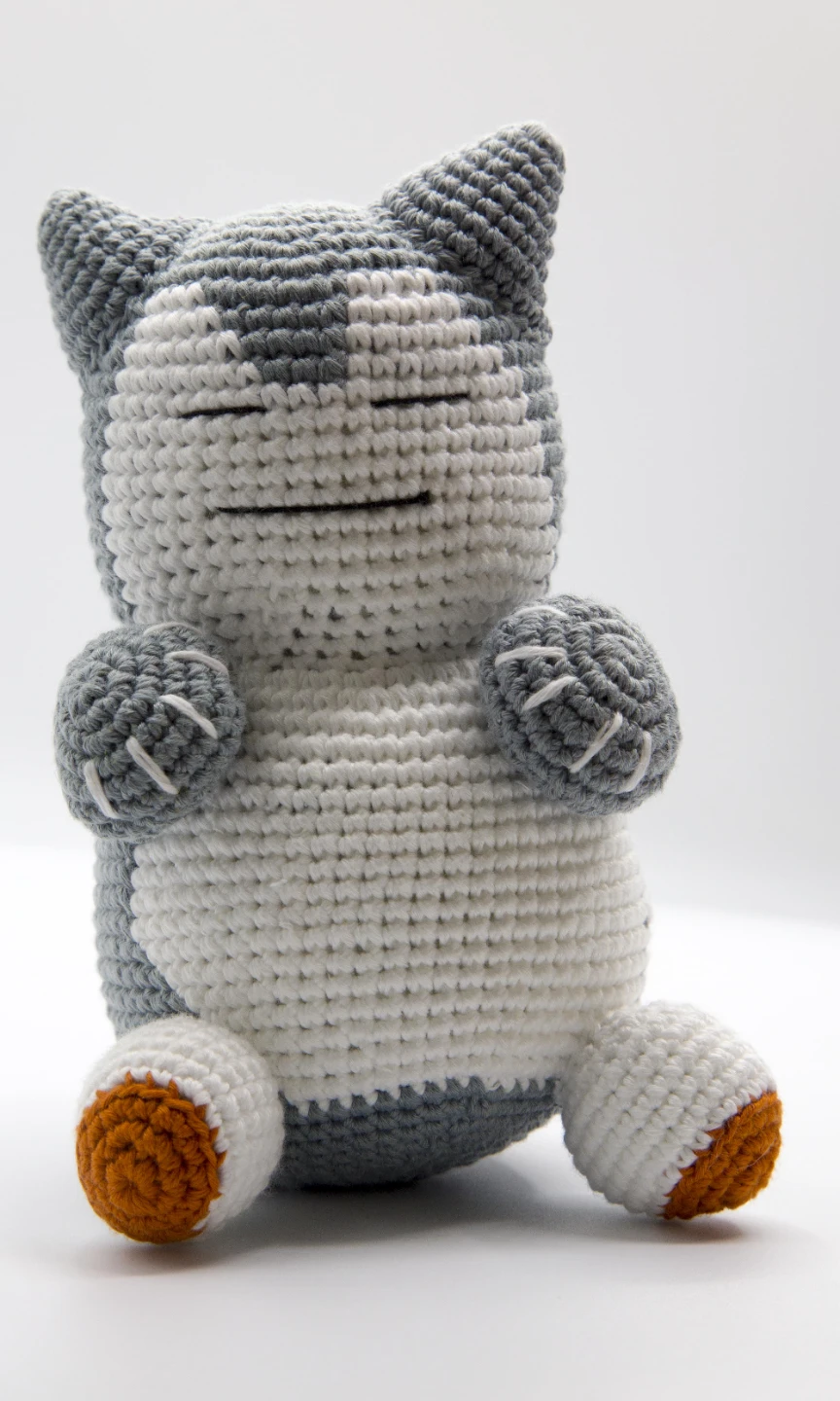 Crocheted Snorlax Plush Toy - photo 2