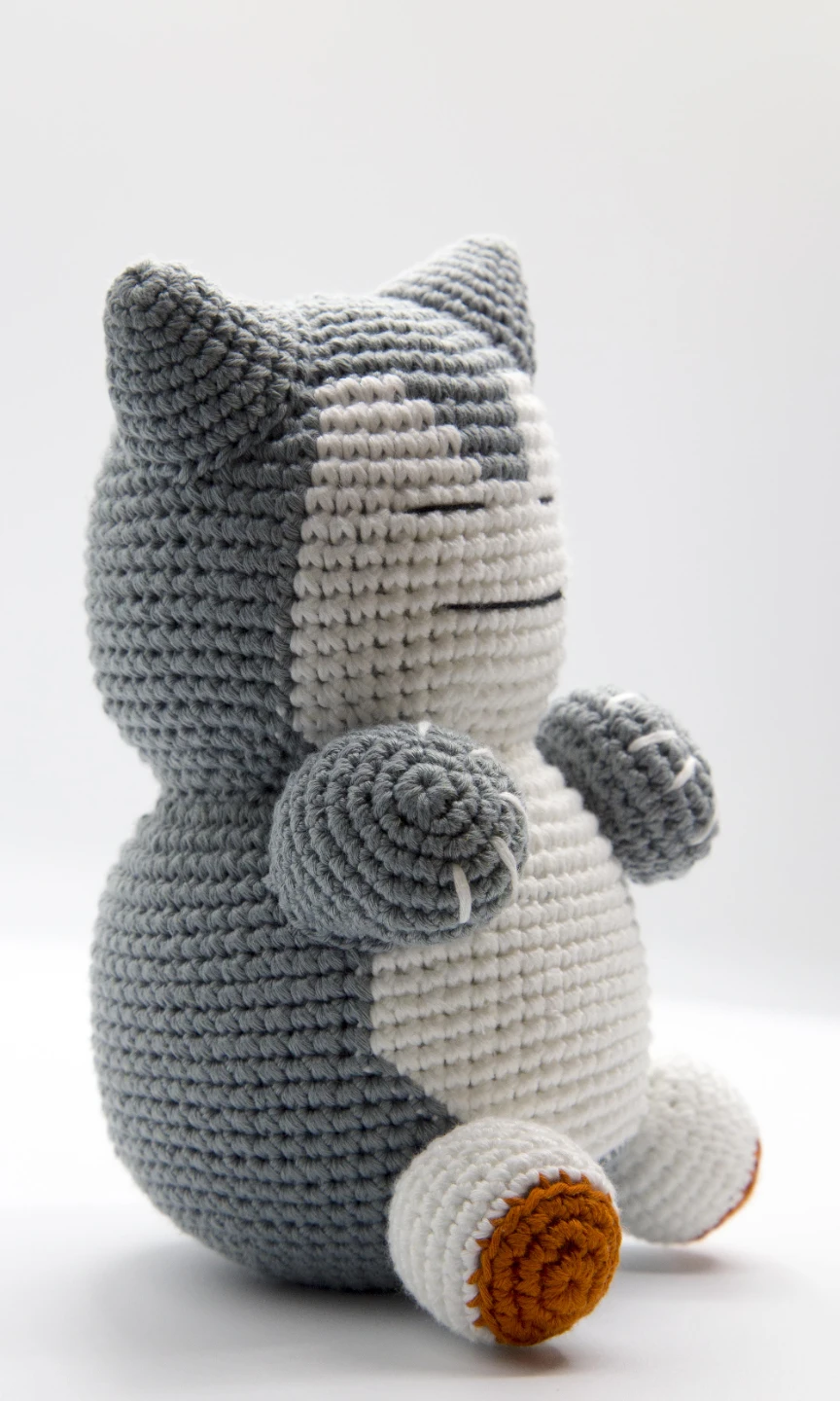 Crocheted Snorlax Plush Toy - photo 3
