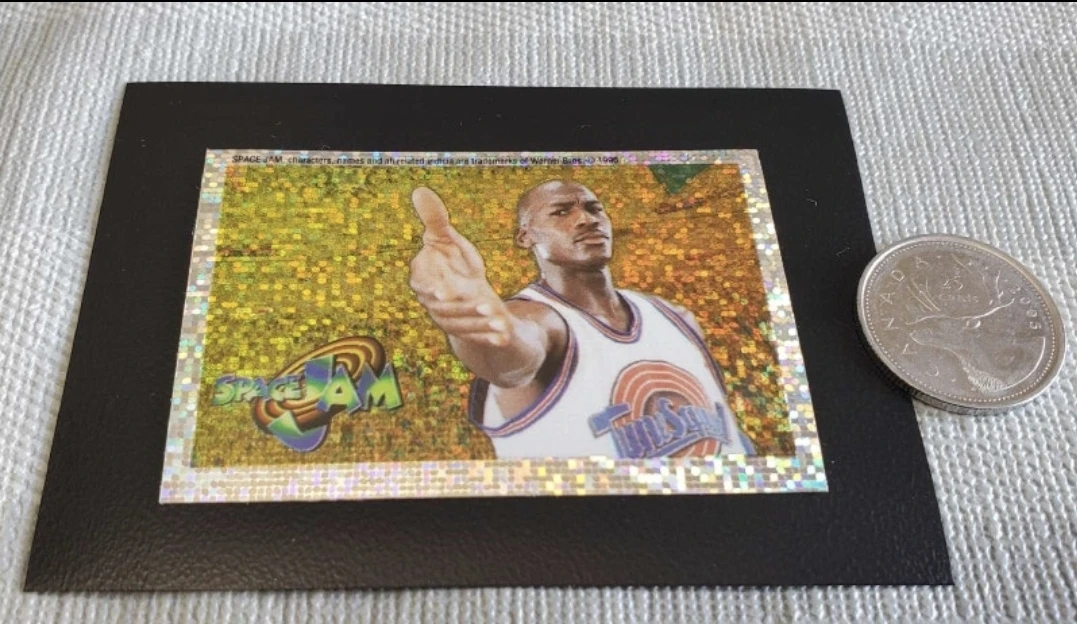 1996 upperdeck Jordan space jam Sticker refractor #234 - photo 5