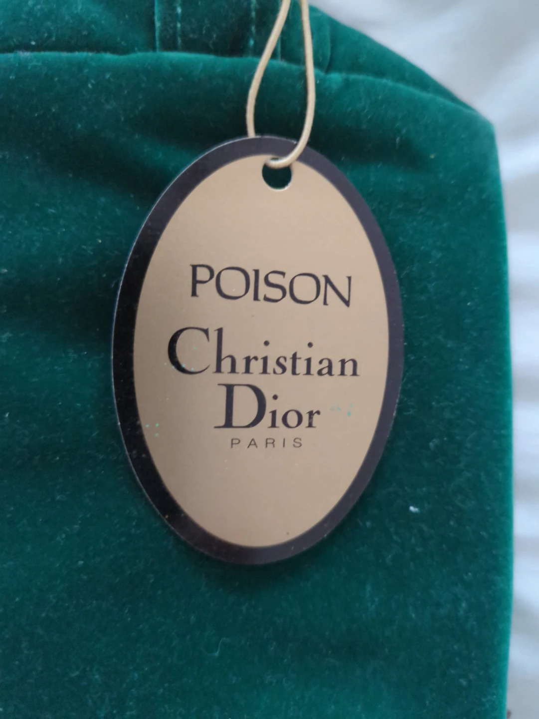 Christian Dior green velvet pouch - photo 3