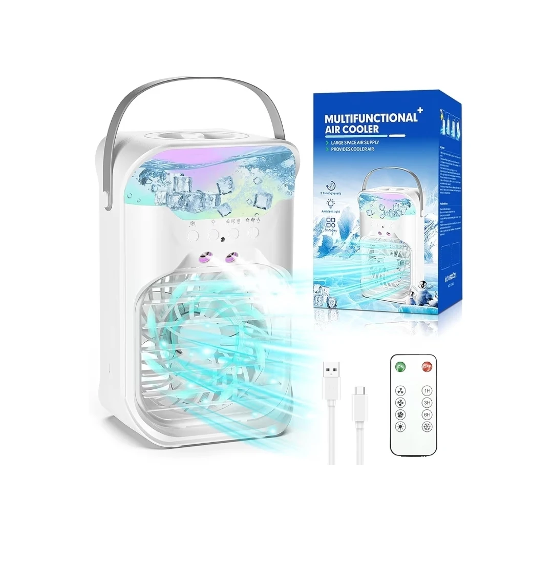 Portable Mini AC Air Cooler Fan w/ Remote 1.5L Tank 3 Speed USB - photo 4