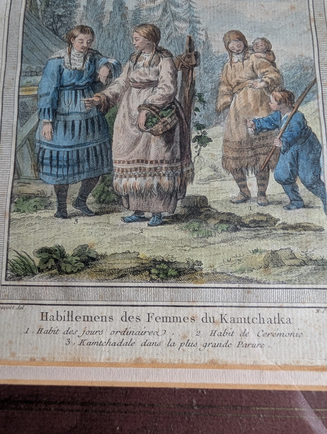 18th Century Hand-Colored Engraving Women of Kamchatka  Prévost - photo 2