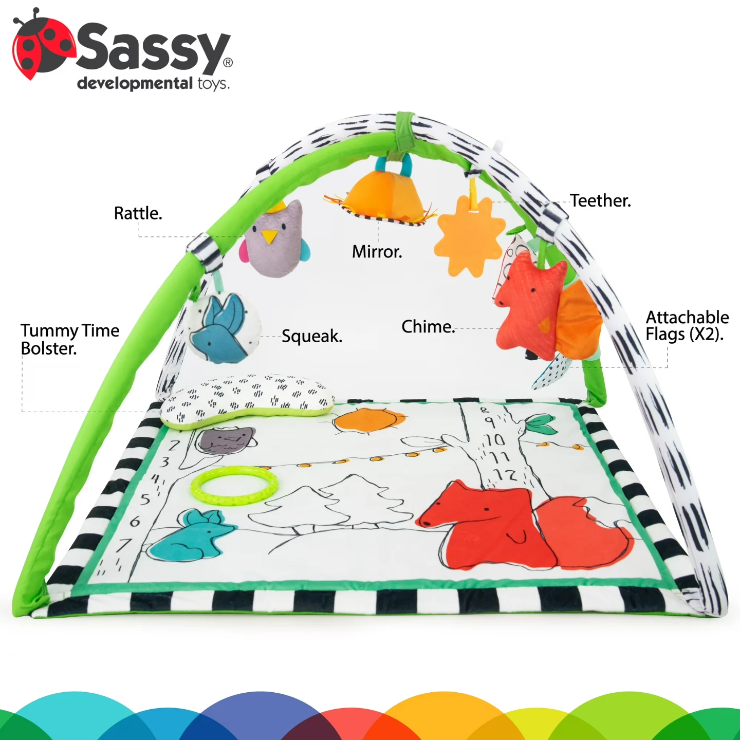 Sassy Gone Camping Grow-Along Gym and Play Mat - photo 2