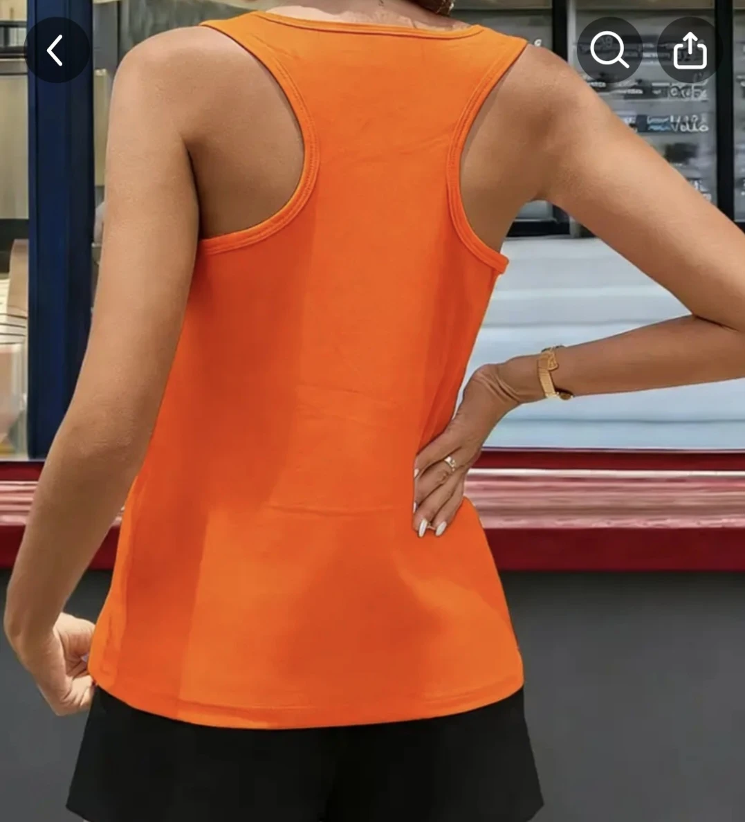Orange Tank Top with Heart and Paw Print - photo 2