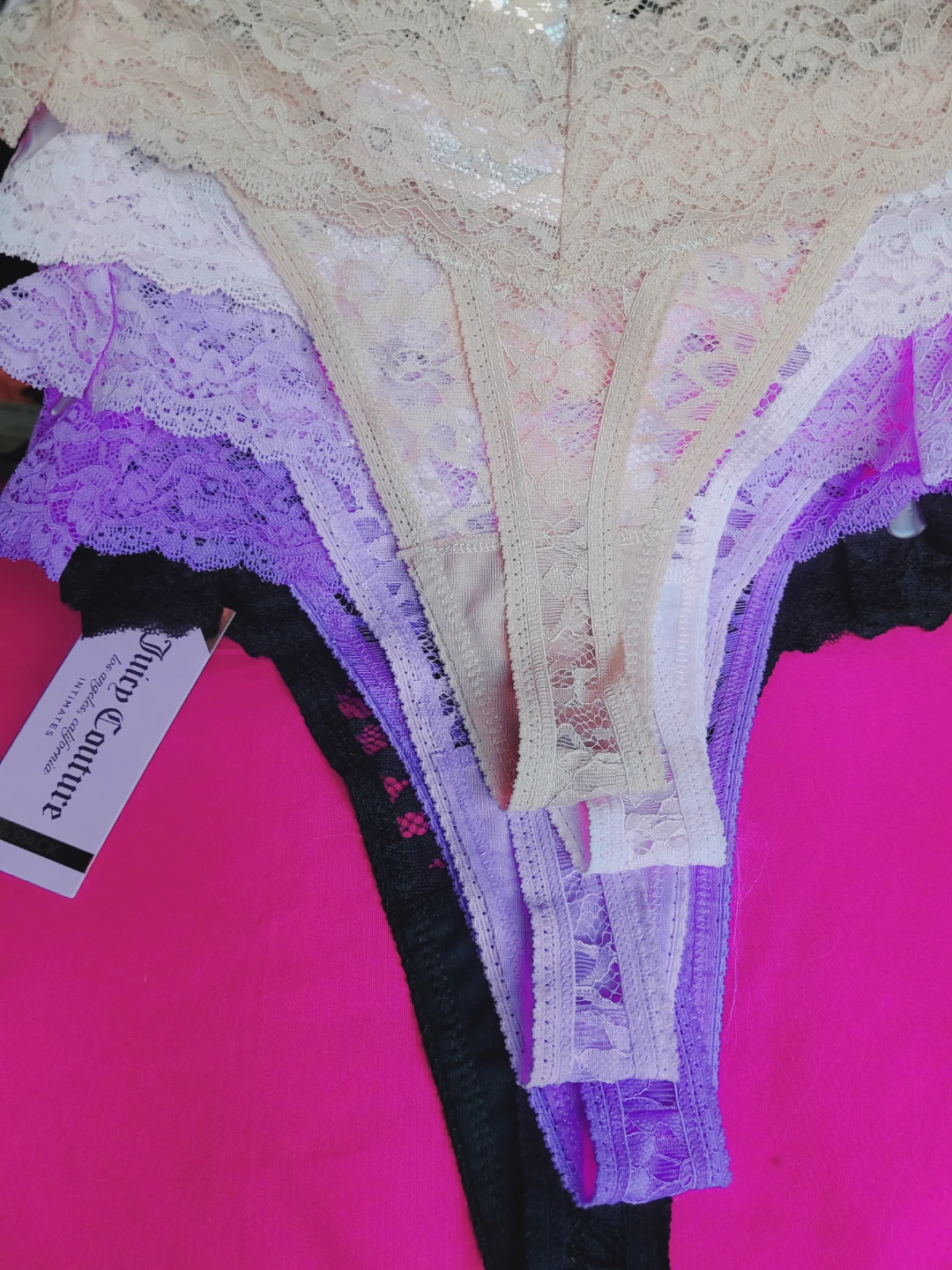 Juicy Couture Women's Lace Thong Panties - 5 Pack - photo 2