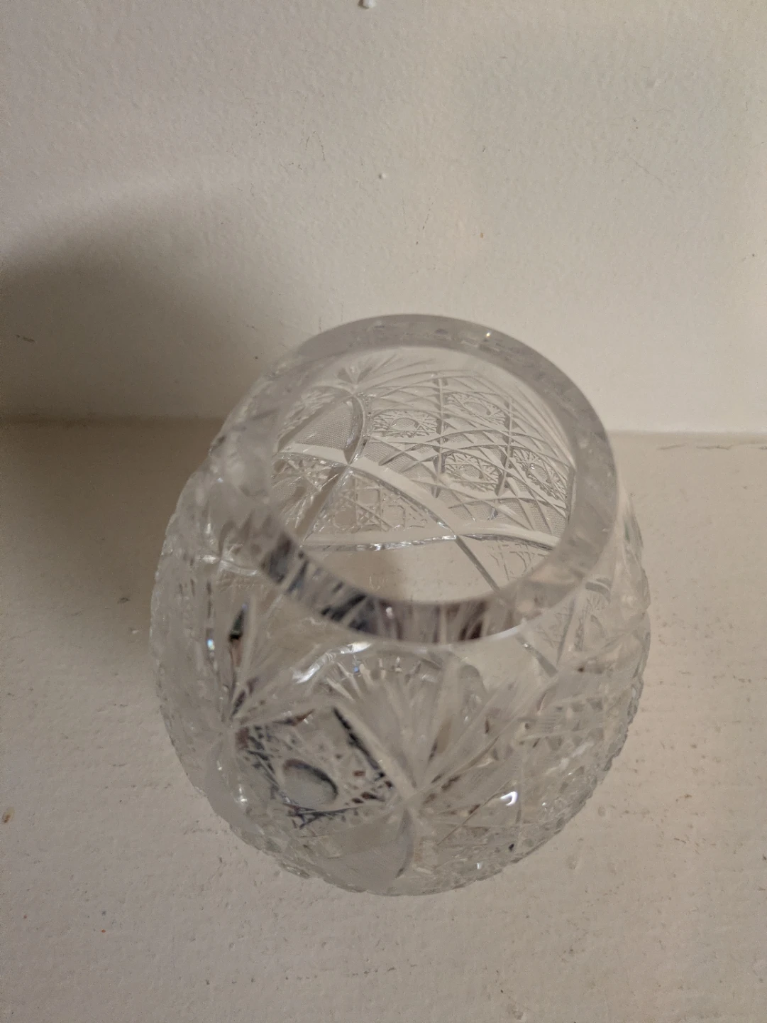1920's Cut Lead Crystal Glass Vase - photo 3