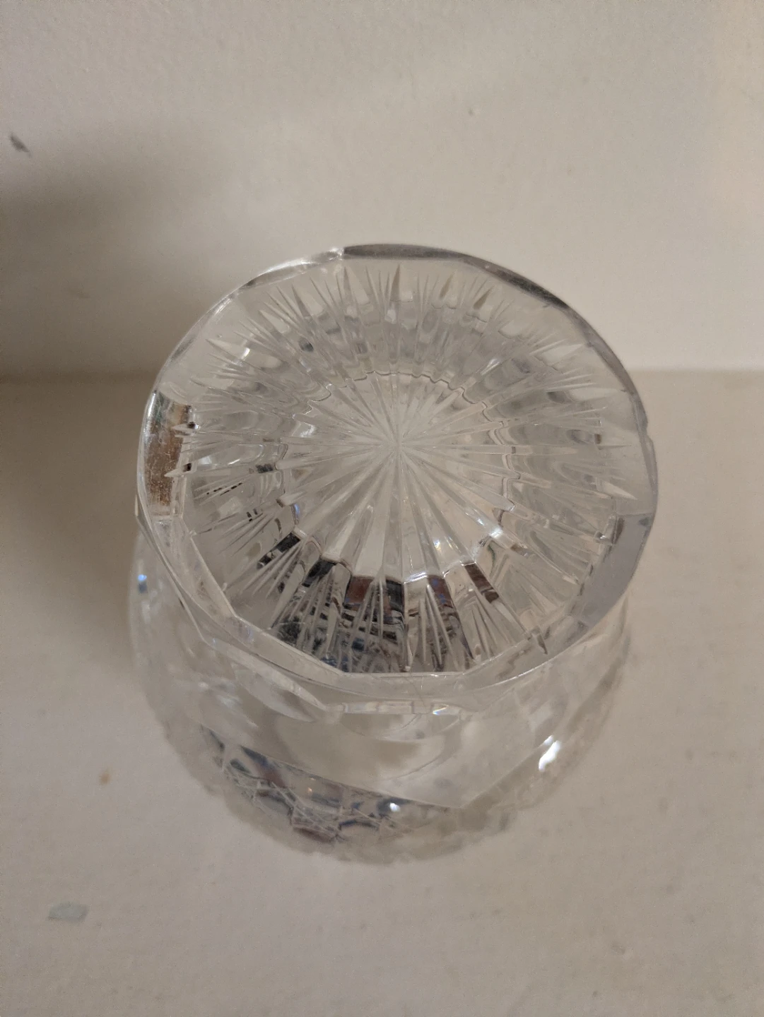1920's Cut Lead Crystal Glass Vase - photo 4