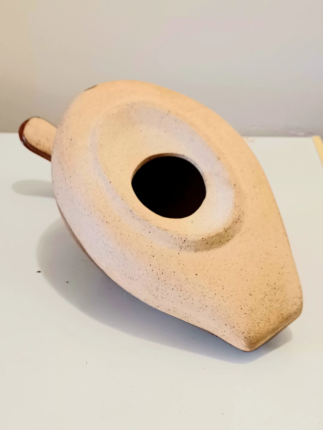 14" Vtg Signed Artist Hand Crafted Stoneware Tonala Duck - photo 5