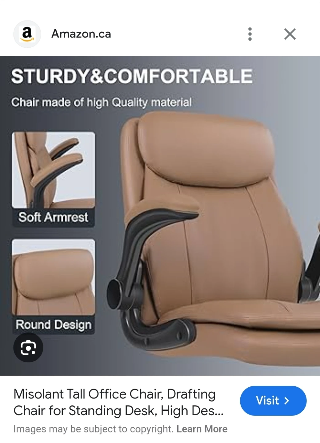 NEED GONE - Misolant Tall Office Chair - Brown 🌱 - photo 5