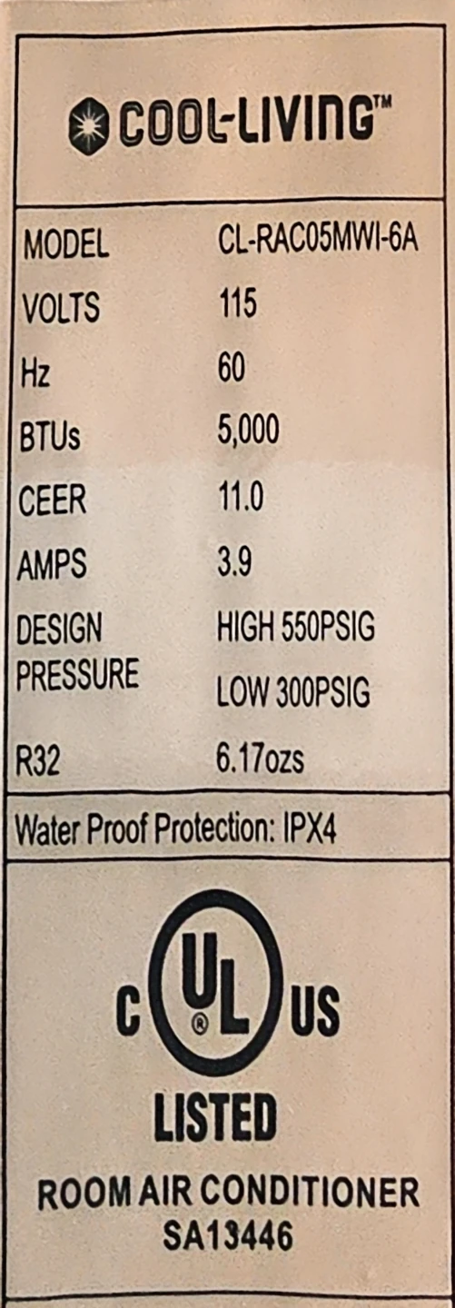 COOL-LIVING 5,000 BTU Room Air Conditioner - photo 2