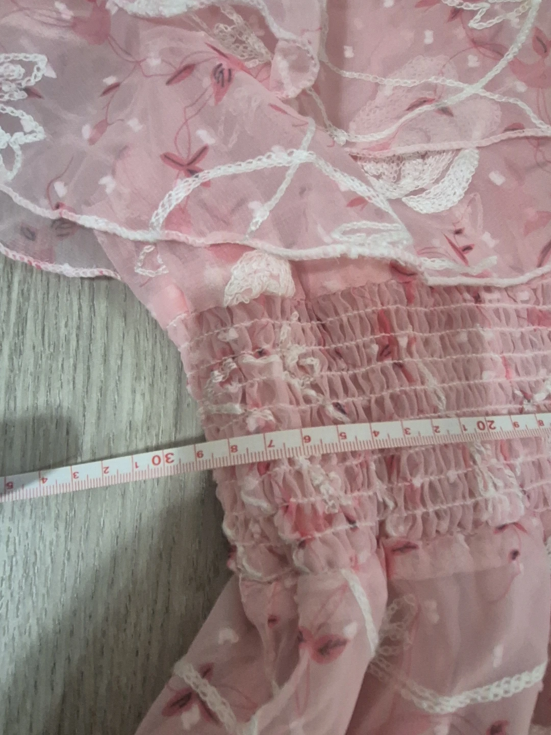 Pink Floral Dress with Ruffles - photo 5
