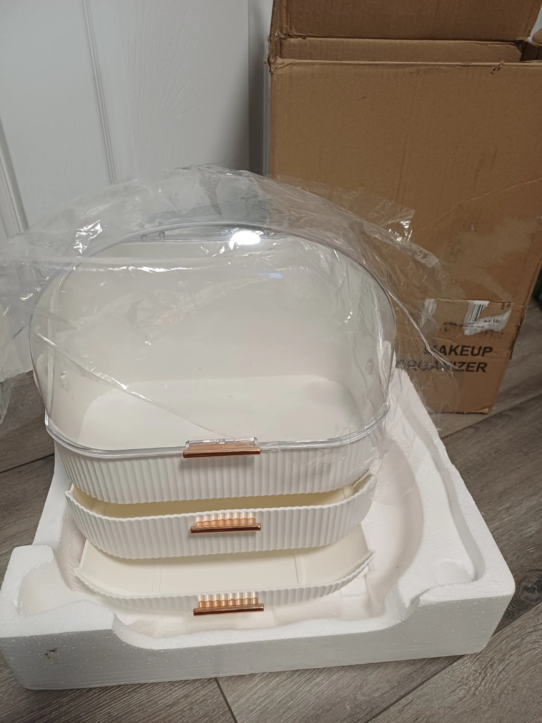 White Makeup Organizer with Drawers - photo 2