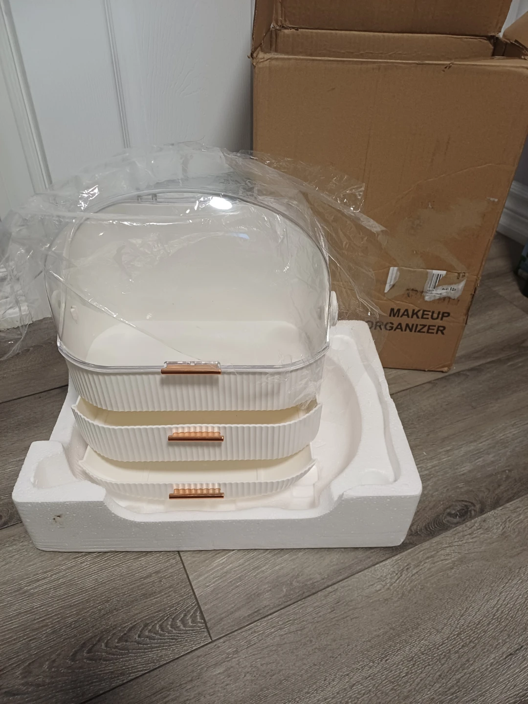 White Makeup Organizer with Drawers - photo 4