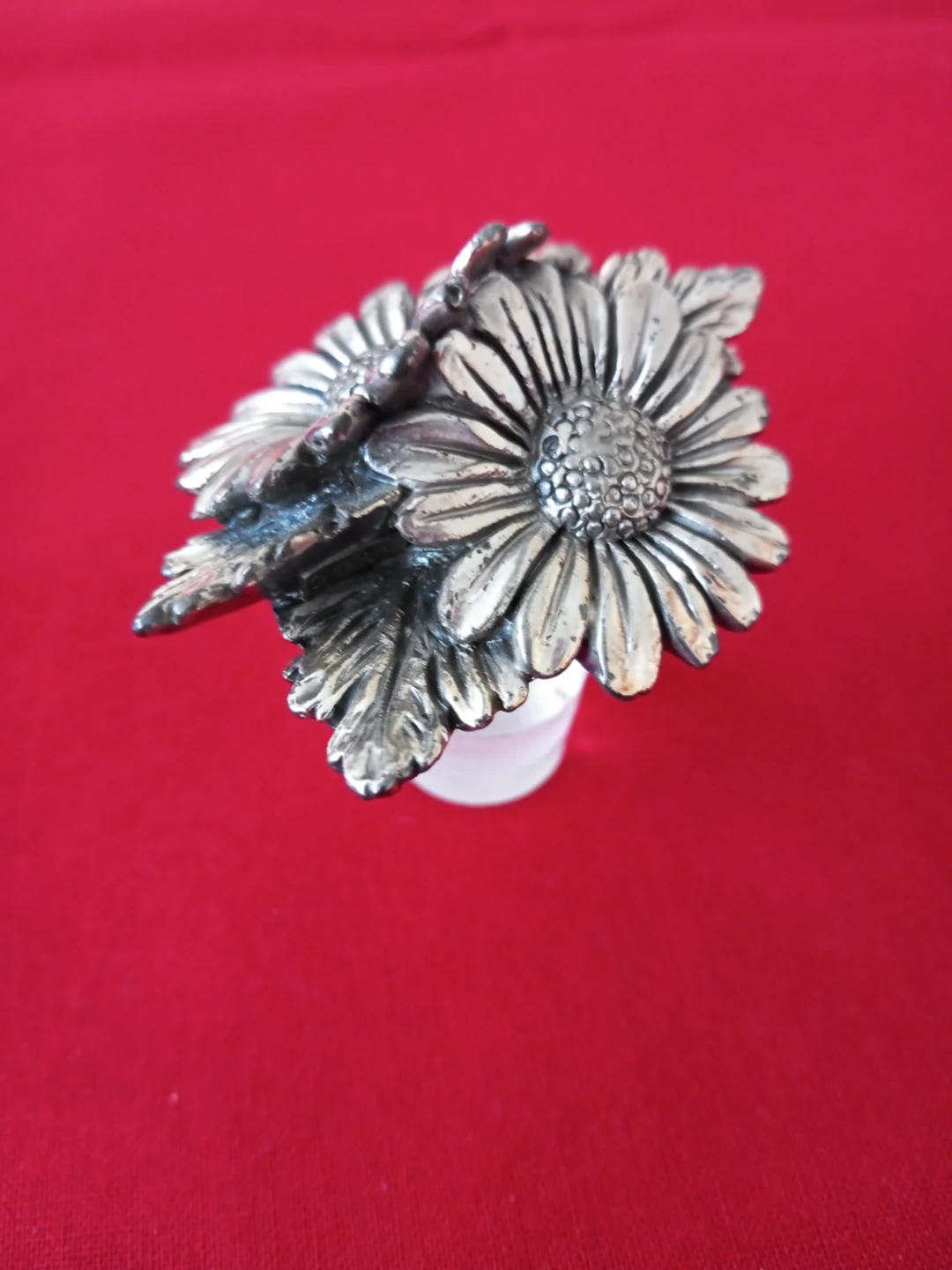 Crystal Perfume Bottle with Silver Daisy Stopper - photo 4