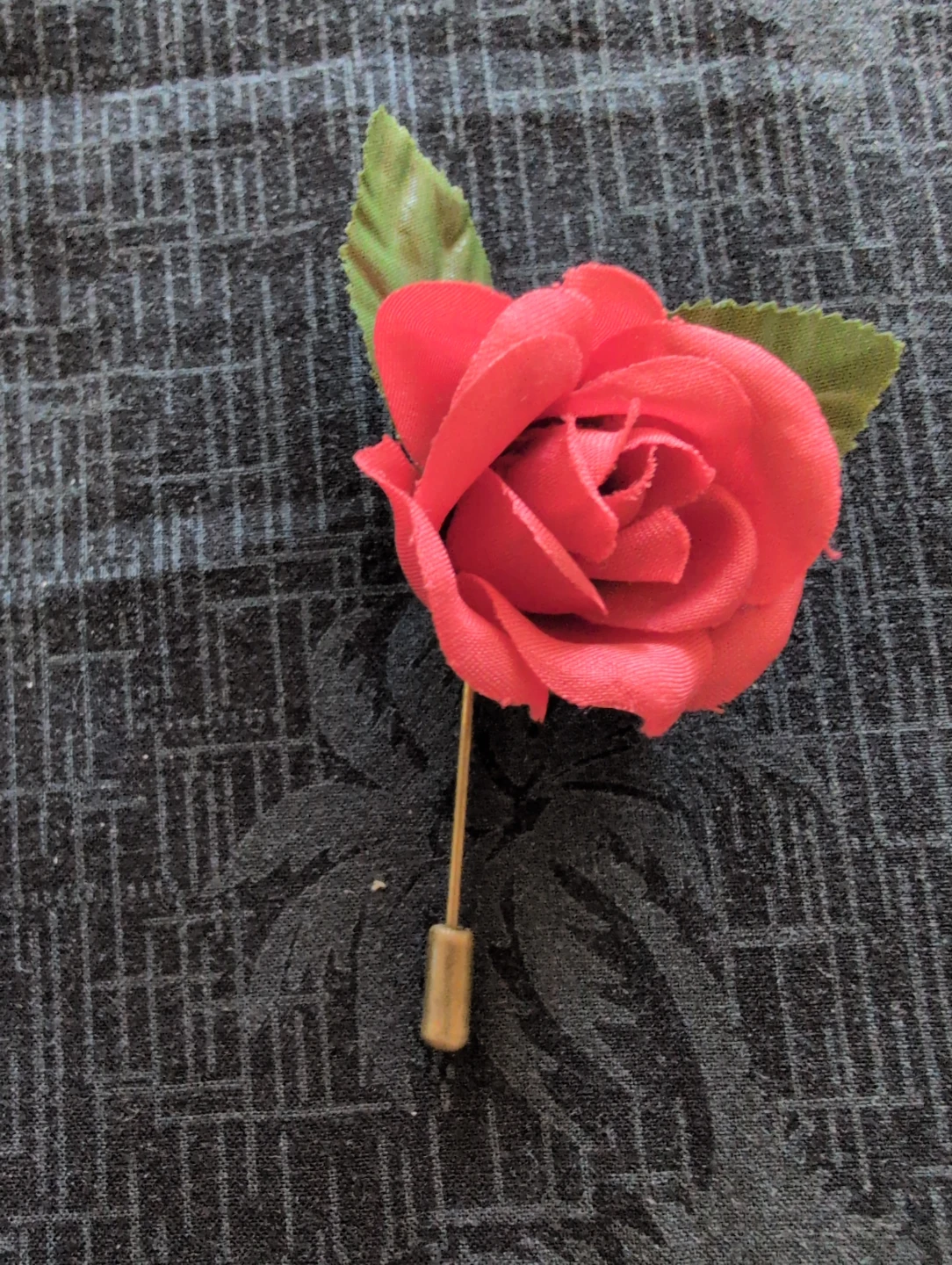 Red Rose Lapel Pin