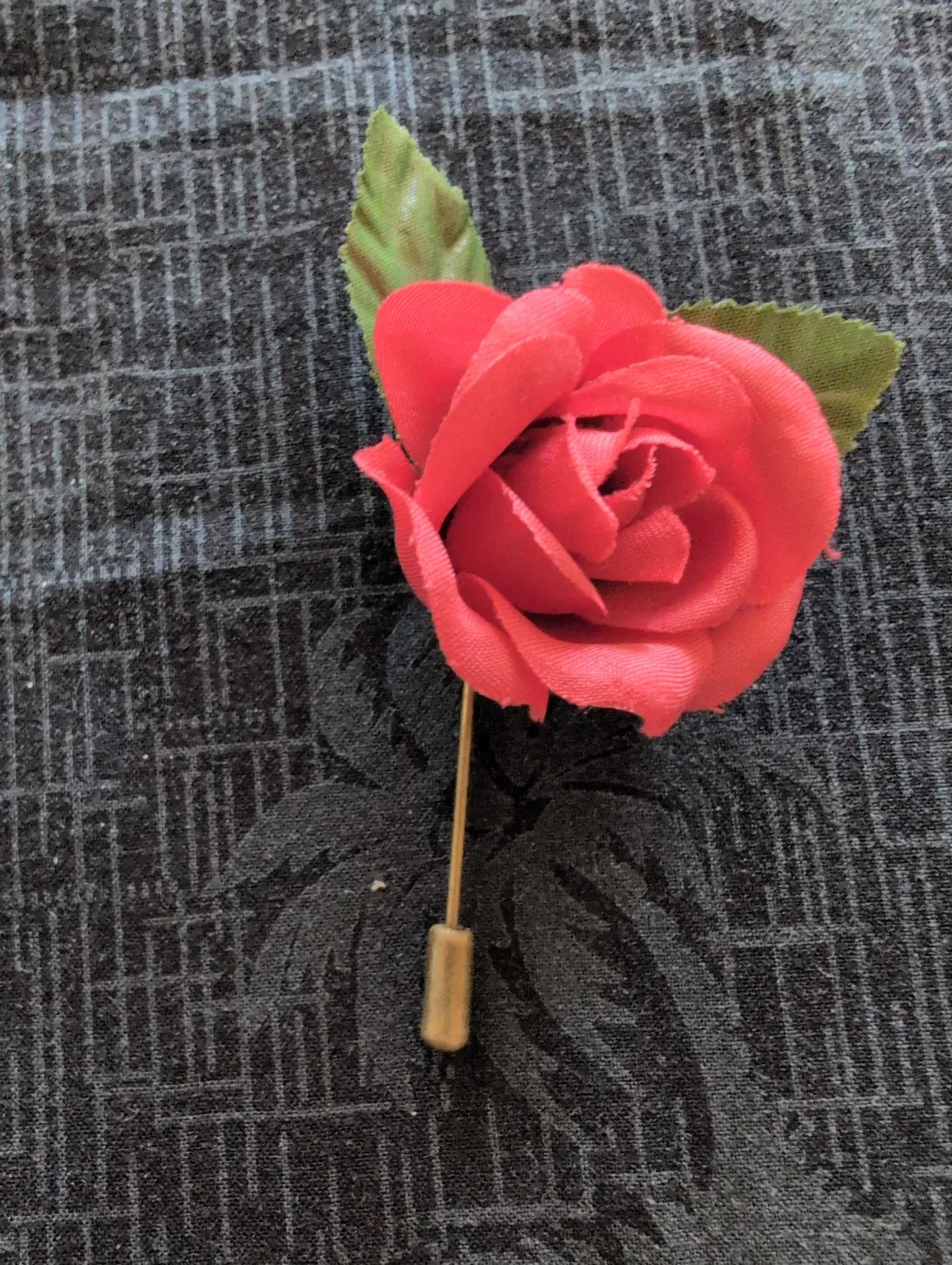 Red Rose Lapel Pin