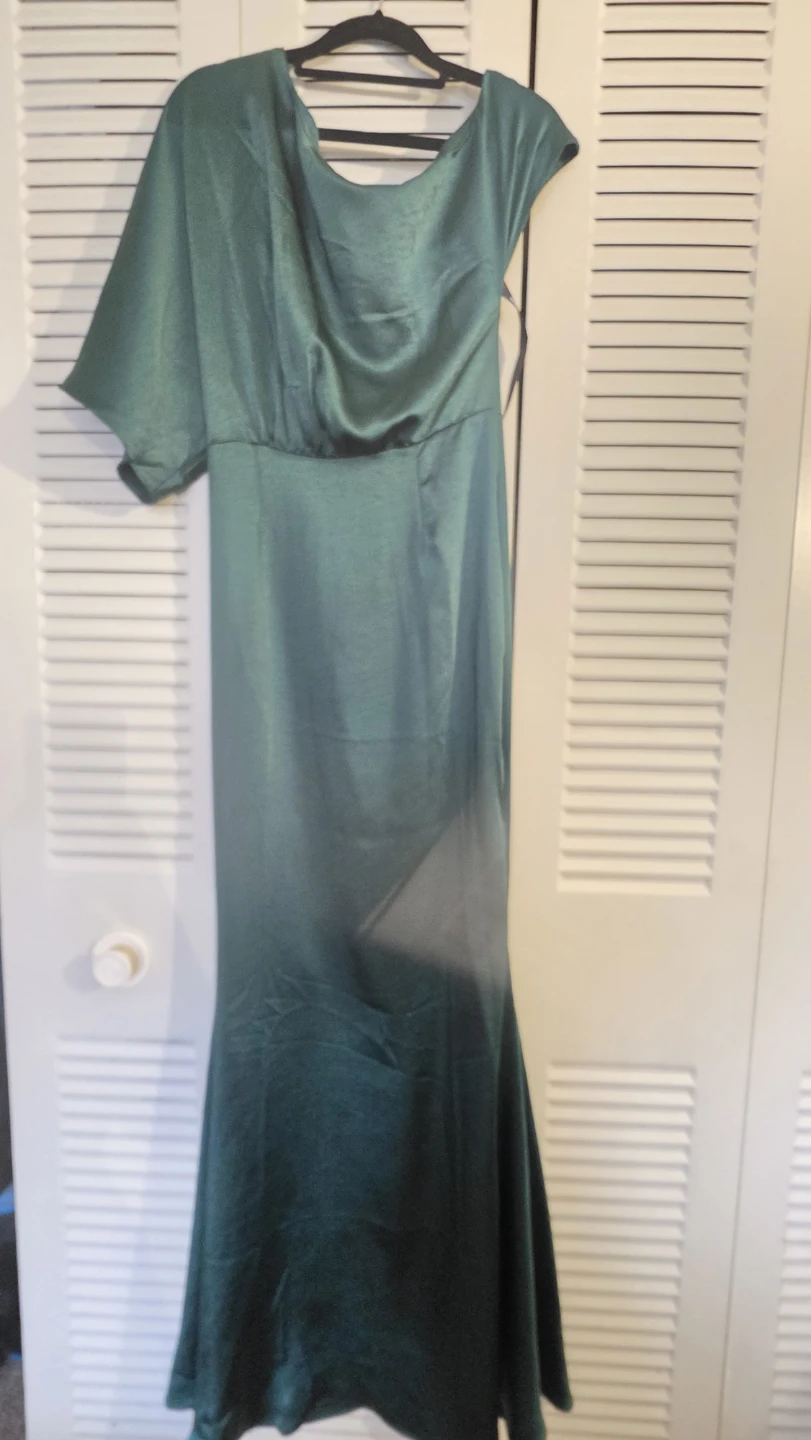 Club London Sabrina Asymmetric Satin Maxi Dress - photo 2