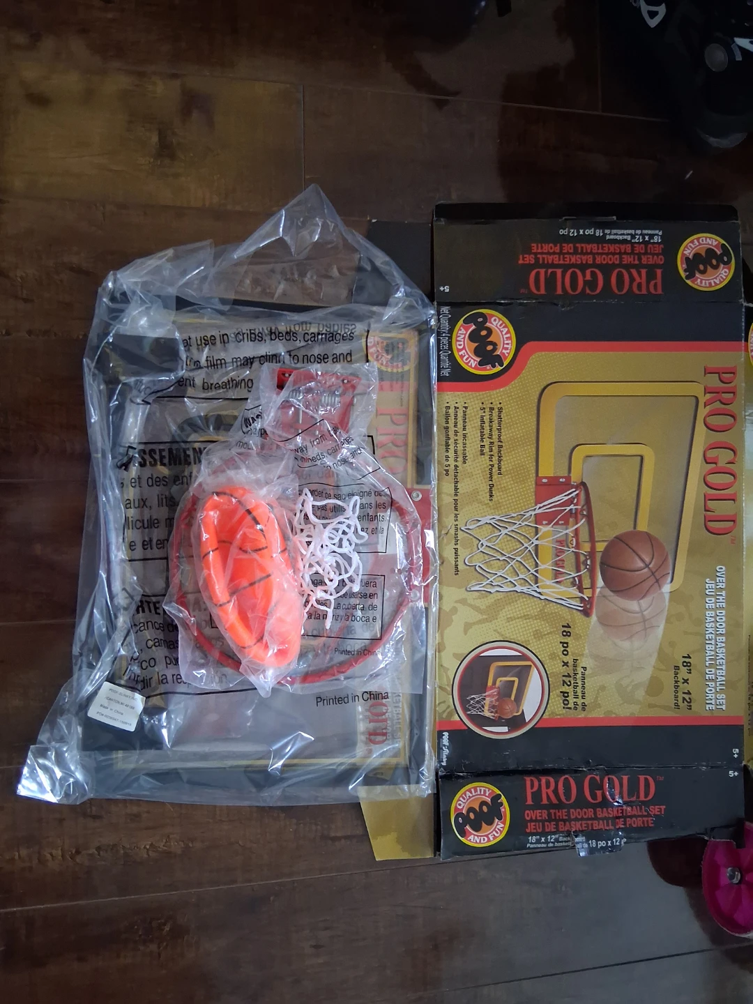 Pro Gold Over The Door Basketball Set 18" x 12"