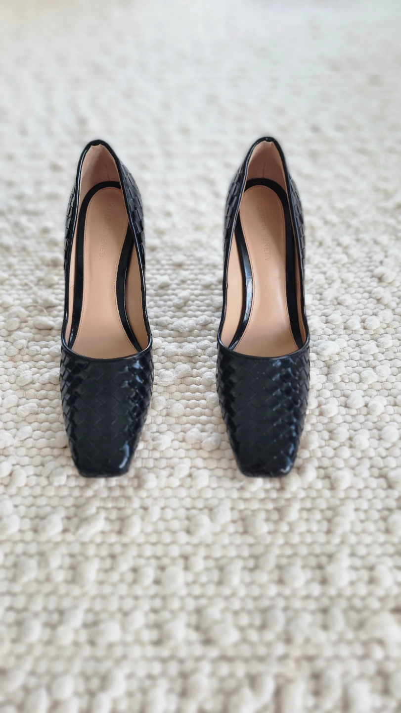 Bottega Veneta Black Woven Wedge Heels Size 39 - photo 4