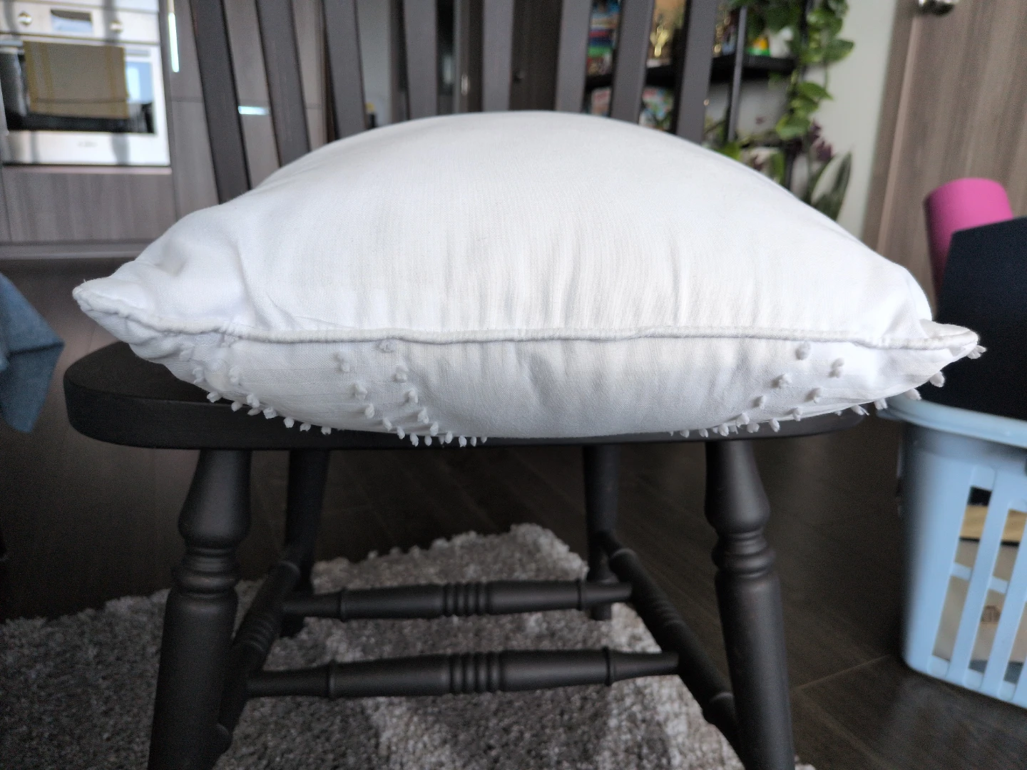 White Decorative Throw Pillow - photo 4