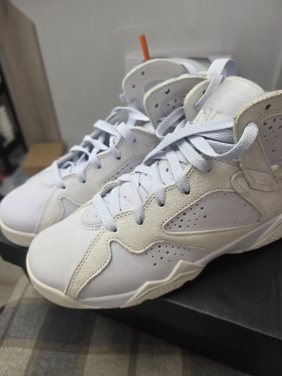 Air Jordan 7 Retro (GS) White/Blue Sz 6.5Y