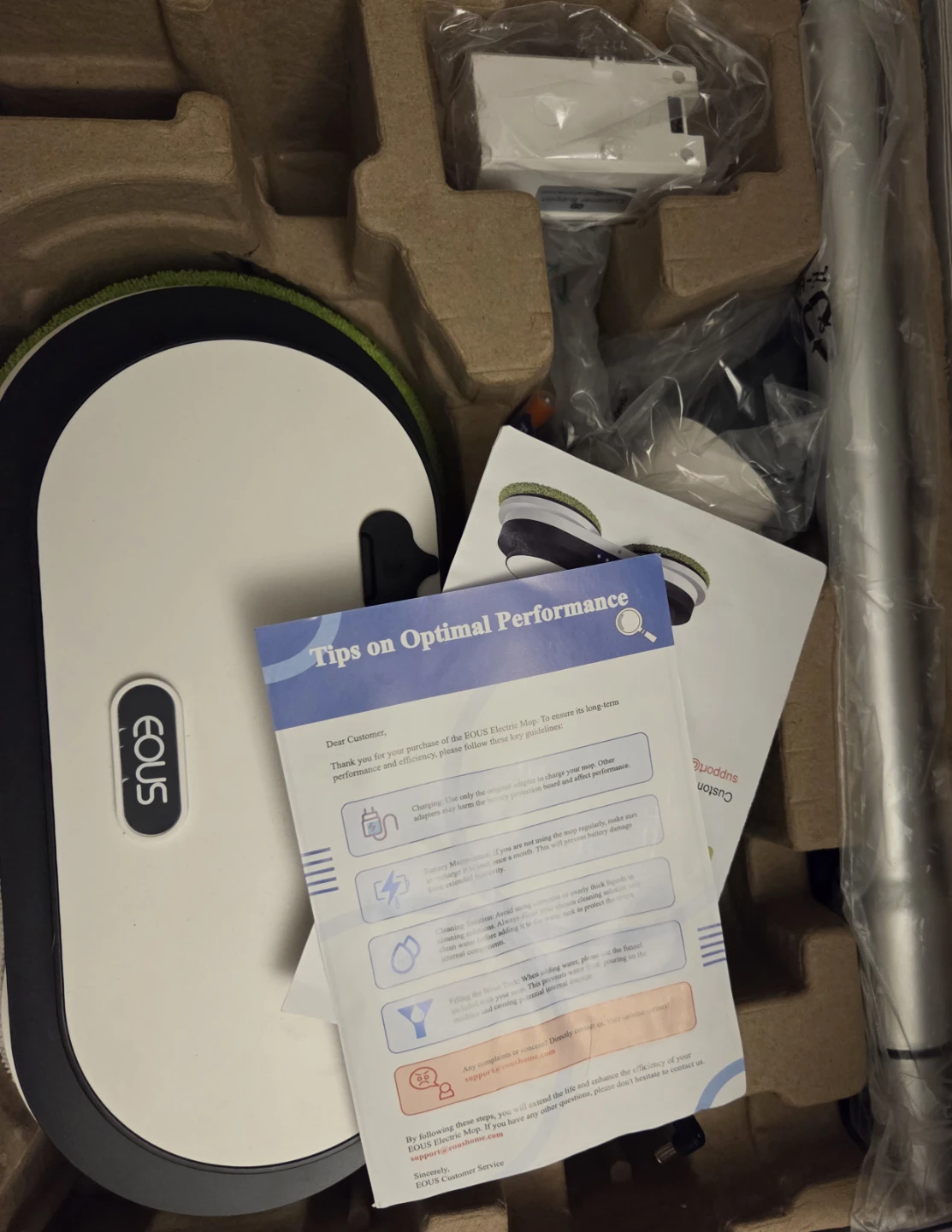 EOUS Cordless Hard Floor Electric Mop - photo 3