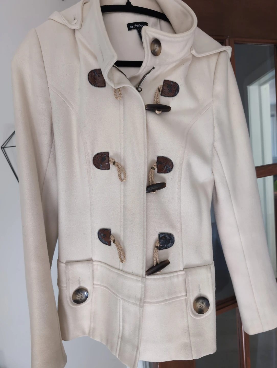 Le Château Wool Blend Toggle Coat - Cream - TP/XS