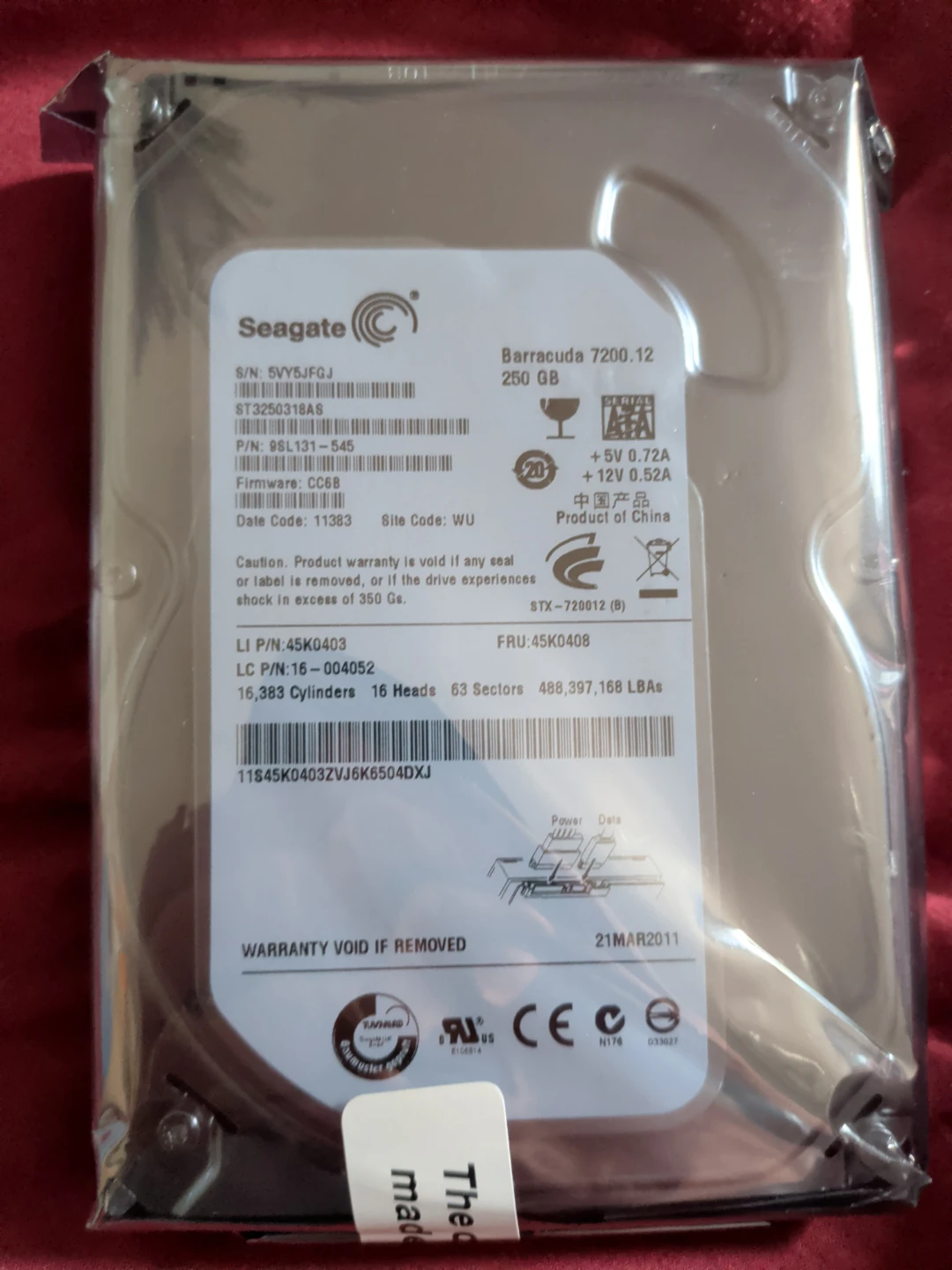 Seagate Barracuda 7200.12 250 GB Hard Drive