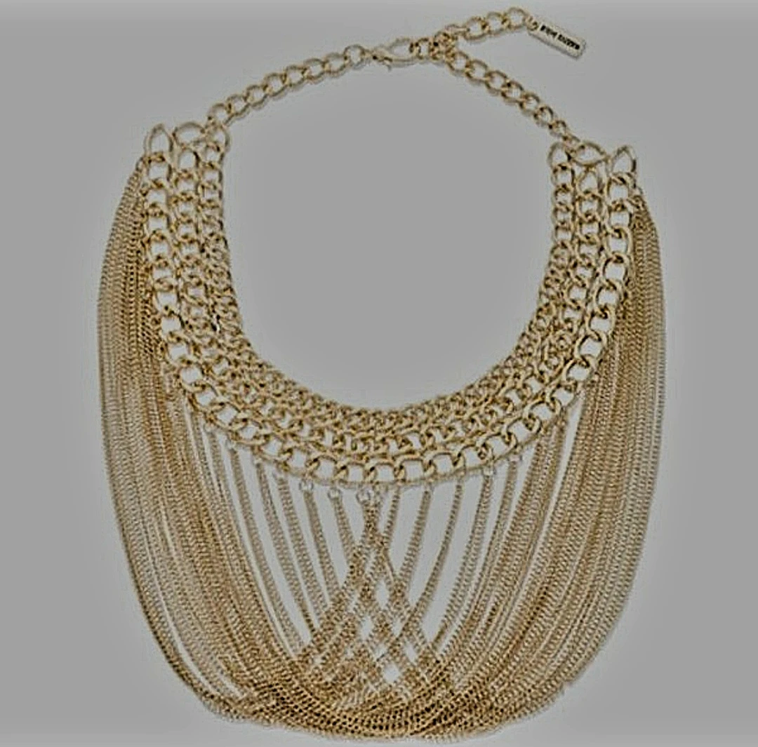 Vintage 1997 Steve Madden Tribal Waterfall Bib Necklace NEW - photo 3