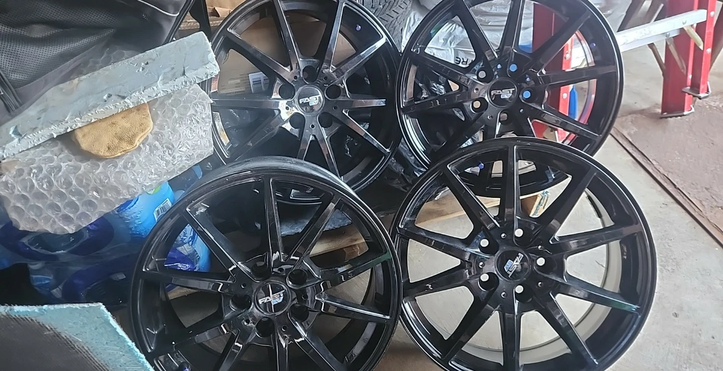 Fast EV Black Alloy Wheels Set of 4 17inch