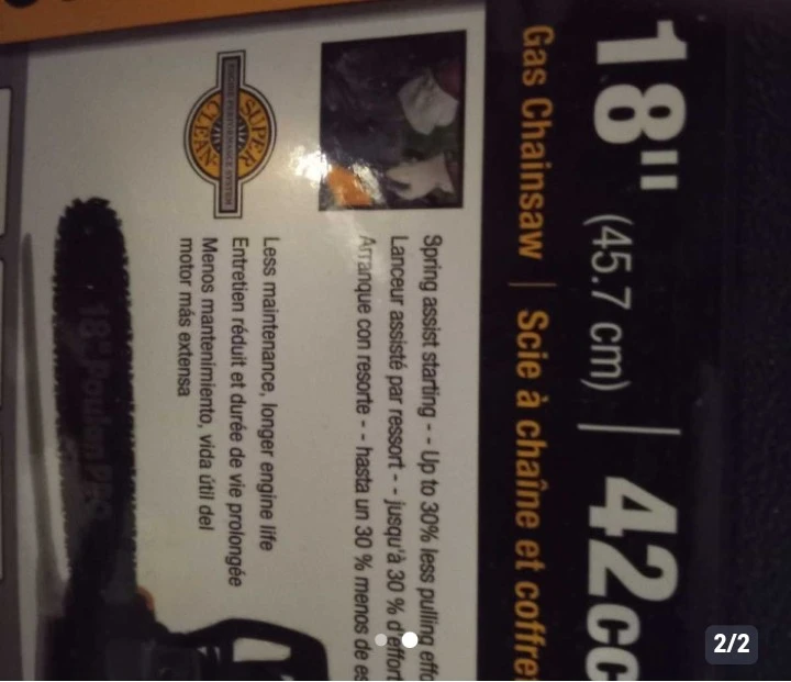 Poulan Pro 18" Gas Chainsaw Brand New