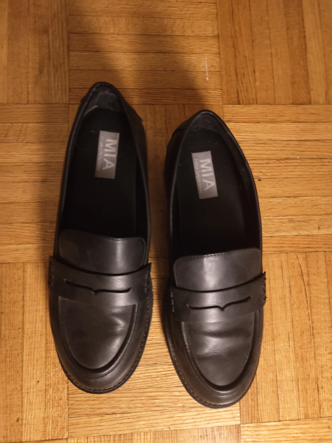 MIA Black Leather Loafers